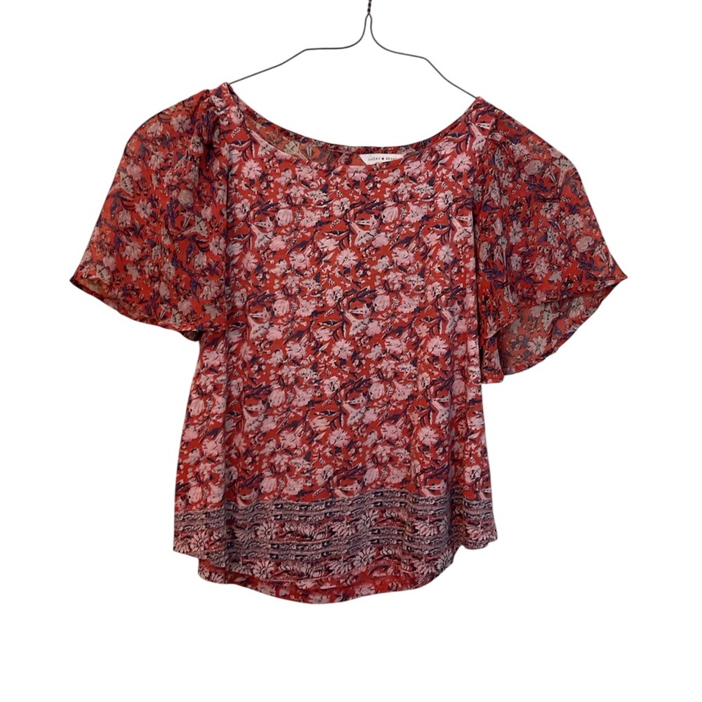 Lucky Brand Scarlet Floral Top